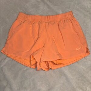 Nike Women's Coral-Orange Athletic Shorts